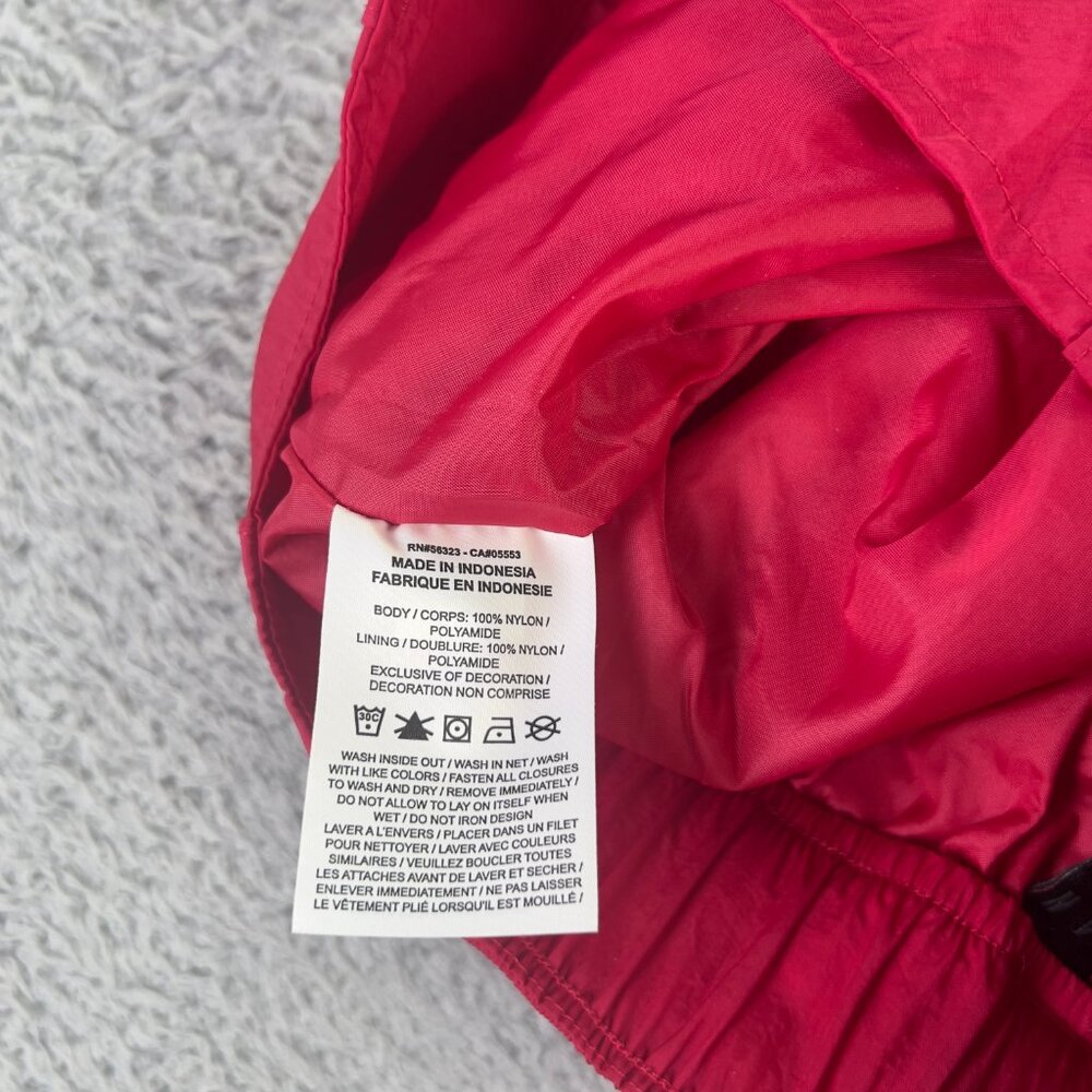 Nike Air Jordan Cargo Pants Womens XS Pink Red Wide Leg Windbreaker Nylon Y2K - Picture 4 of 11